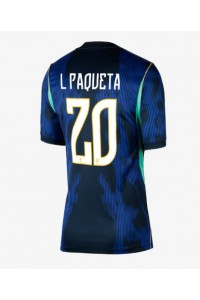 Brasilia Lucas Paqueta #20 Jalkapallovaatteet Naisten Vieraspaita MM-kisat 2026 Lyhythihainen
